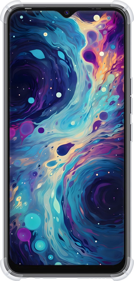 Силикон с усиленными углами чехол Арт акварель для Tecno Spark 8C KG5k - 6329sp-2680 изображение 