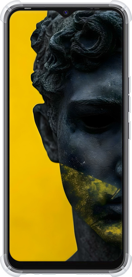 Силіконовий протиударний с посиленими кутами чехол Статуя арт для Tecno Spark 8C KG5k - 6330sp-2680 изображение 