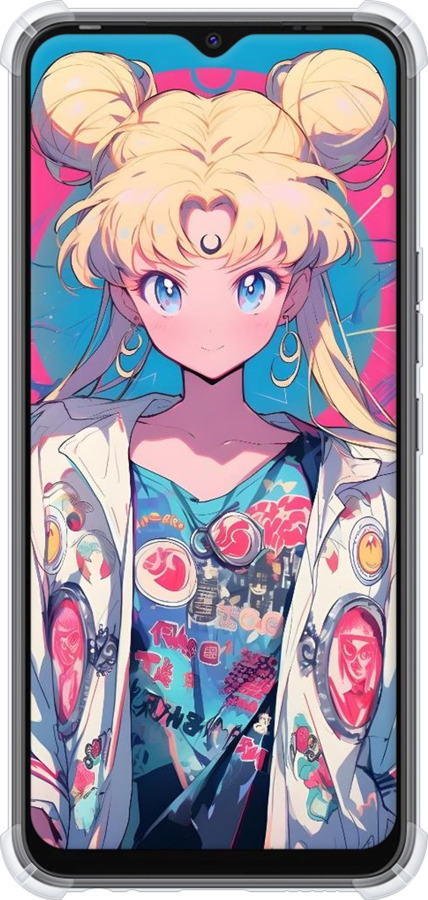 Силикон с усиленными углами чехол Сейлор Мун 2 для Tecno Spark 8C KG5k - 6351sp-2680 изображение 