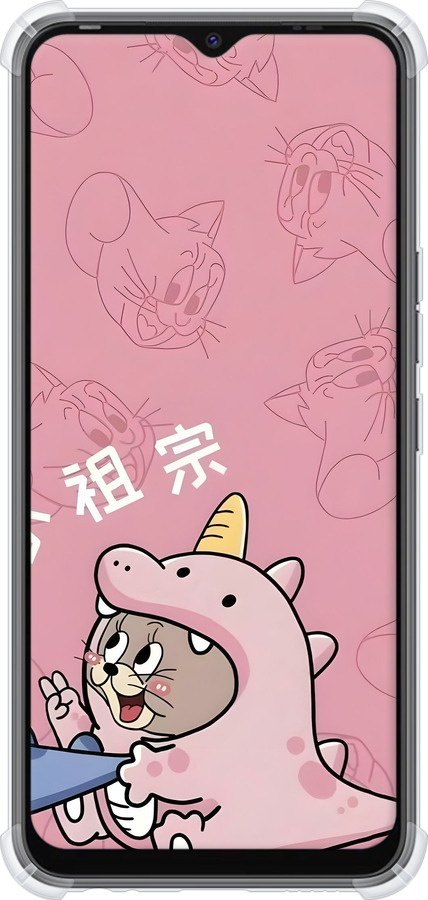 Силіконовий протиударний с посиленими кутами чехол Том і джеррі 2 для Tecno Spark 8C KG5k - 6359sp-2680 изображение 