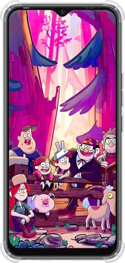 Силикон с усиленными углами чехол Гравити Фолз для Tecno Spark Go 2022 KG5m - 6365sp-2638 изображение 