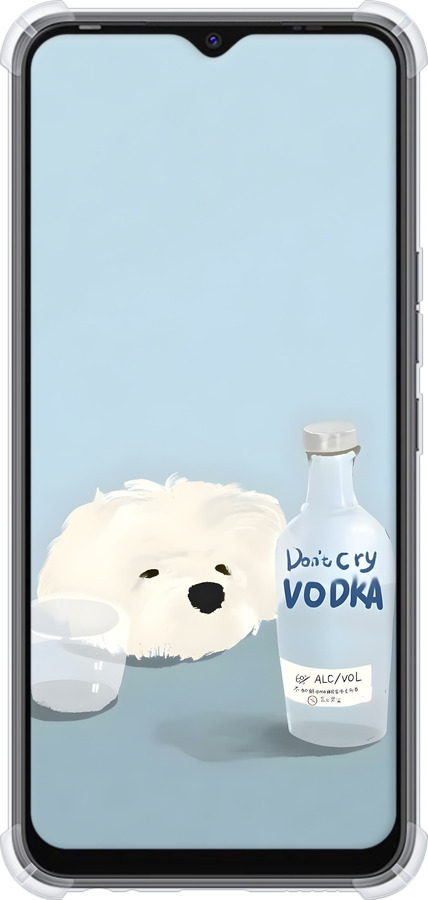 Силикон с усиленными углами чехол Пес водка для Tecno Spark Go 2022 KG5m - 6368sp-2638 изображение 