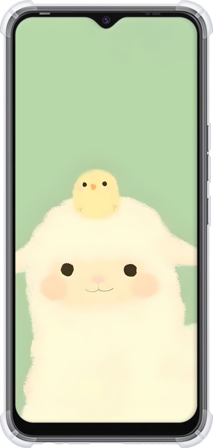 Силикон с усиленными углами чехол Барашек и ципленок для Tecno Spark 8C KG5k - 6369sp-2680 изображение 