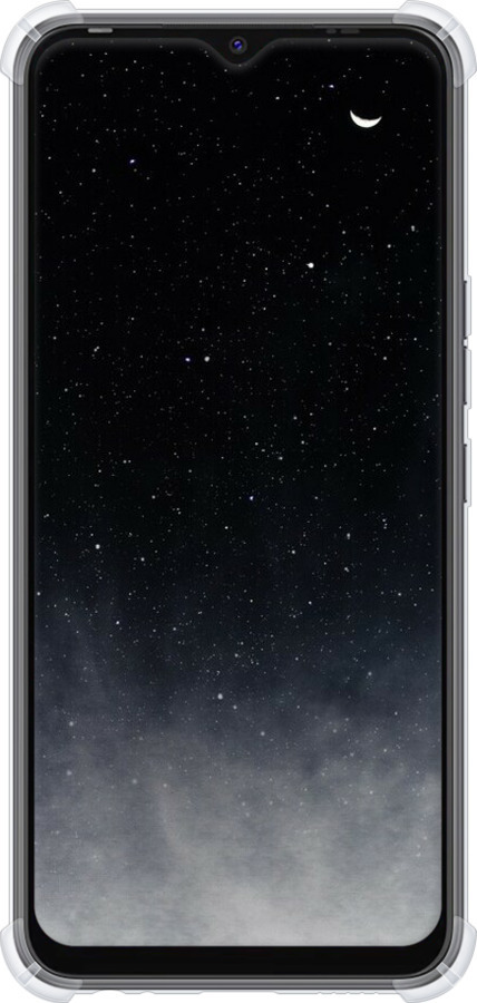 Силикон с усиленными углами чехол Сині хмари, Синій місяць для Tecno Spark 8C KG5k - 6396sp-2680 изображение 