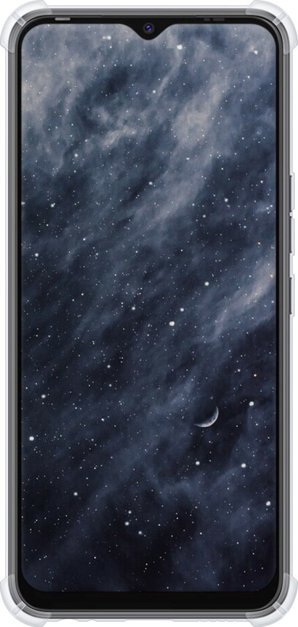 Силіконовий протиударний с посиленими кутами чехол Сині хмари, Синій місяць для Tecno Spark Go 2022 KG5m - 6398sp-2638 изображение 