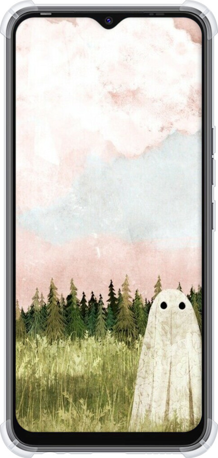 Силикон с усиленными углами чехол Привидение для Tecno Spark 8C KG5k - 6401sp-2680 изображение 