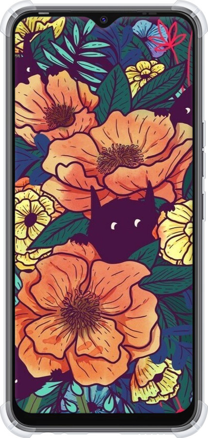 Силикон с усиленными углами чехол С изображением полевых цветов для Tecno Spark 8C KG5k - 6419sp-2680 изображение 