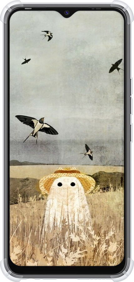 Силіконовий протиударний с посиленими кутами чехол Привид у полі для Tecno Spark 8C KG5k - 6427sp-2680 изображение 