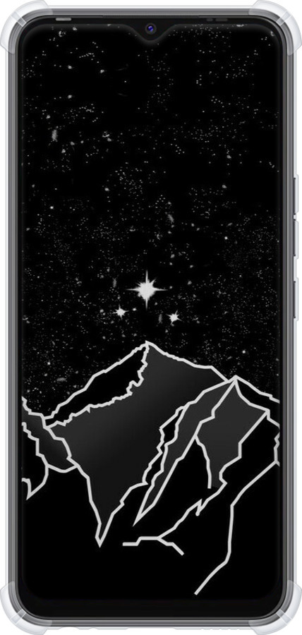 Силикон с усиленными углами чехол Минималистический горный пейзаж для Tecno Spark 8C KG5k - 6438sp-2680 изображение 