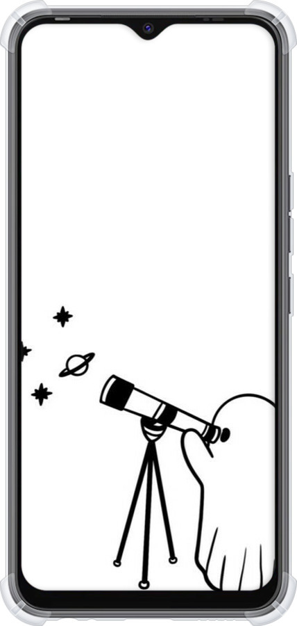 Силикон с усиленными углами чехол Привидение астроном для Tecno Spark Go 2022 KG5m - 6444sp-2638 изображение 