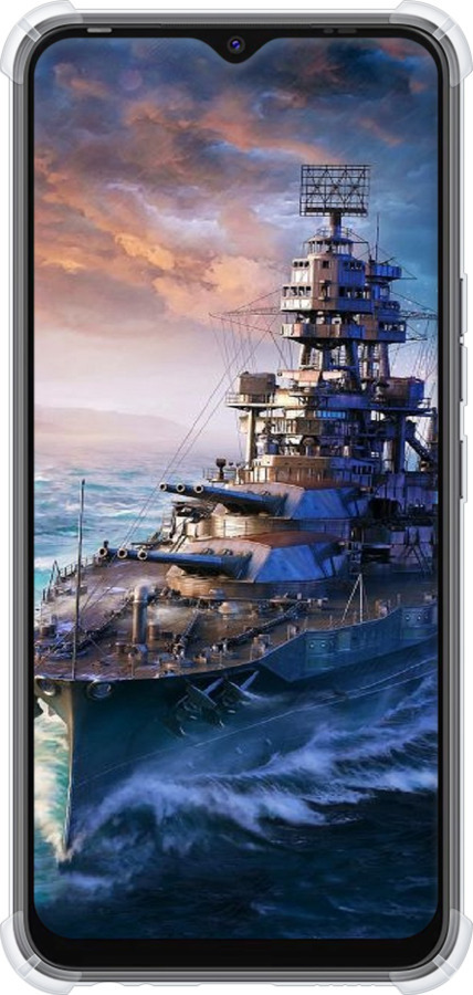 Силикон с усиленными углами чехол Военный корабль, world of tanks, wargaming для Tecno Spark Go 2022 KG5m - 6461sp-2638 изображение 