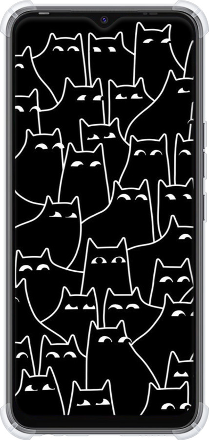 Силикон с усиленными углами чехол С изображением кошек для Tecno Spark Go 2022 KG5m - 6470sp-2638 изображение 