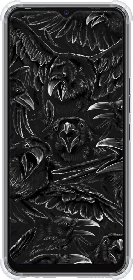 Силикон с усиленными углами чехол Воронья ярость для Tecno Spark Go 2022 KG5m - 6474sp-2638 изображение 