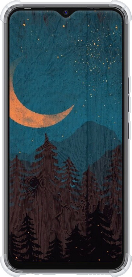 Силіконовий протиударний с посиленими кутами чехол Зоряний ліс для Tecno Spark Go 2022 KG5m - 6480sp-2638 изображение 