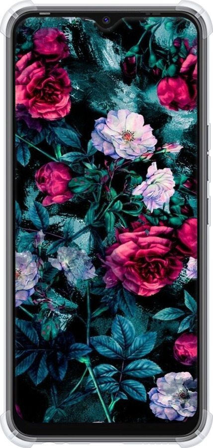 Силикон с усиленными углами чехол Сад и розы для Tecno Spark 8C KG5k - 6483sp-2680 изображение 