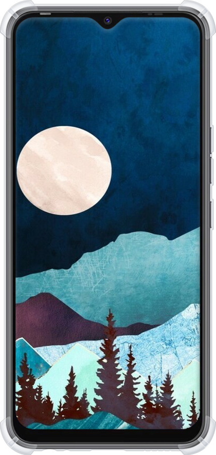 Силикон с усиленными углами чехол Горная идиллия ночной пейзаж для Tecno Spark 8C KG5k - 6488sp-2680 изображение 