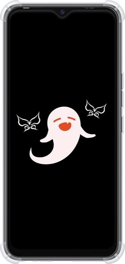 Силіконовий протиударний с посиленими кутами чехол Genshin Impact Ху Тао Мистецтво духу-примари для Tecno Spark 8C KG5k - 6534sp-2680 изображение 