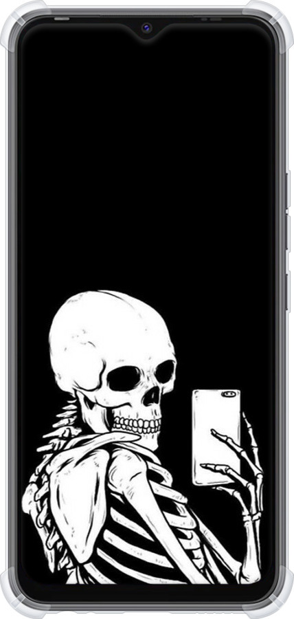 Силикон с усиленными углами чехол Скелет делает Selfie для Tecno Spark 8C KG5k - 6535sp-2680 изображение 