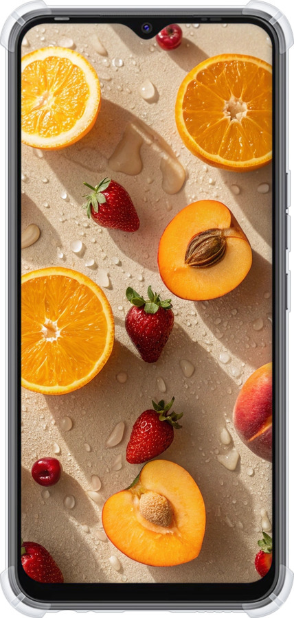 Силикон с усиленными углами чехол Фрукты 3 для Tecno Spark Go 2022 KG5m - 6703sp-2638 изображение 