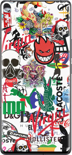 Силиконовый чехол Many different logos для Vivo IQOO 12 PRO - 4022u-3420 изображение 