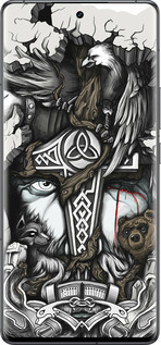 Силиконовый чехол Тату Викинг для Vivo IQOO 12 PRO - 4098u-3420 изображение 