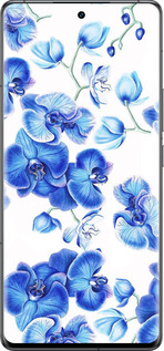 Силиконовый чехол Голубые орхидеи для Vivo IQOO 12 PRO - 4406u-3420 изображение 