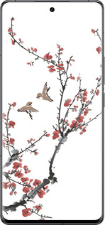 Силиконовый чехол Сакура v2 для Vivo IQOO 12 PRO - 5538u-3420 изображение 