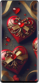 Силиконовый чехол Сердечки v4 для Vivo IQOO 12 PRO - 5834u-3420 изображение 