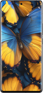 Силиконовый чехол Желто-голубые бабочки для Vivo IQOO 12 PRO - 6046u-3420 изображение 