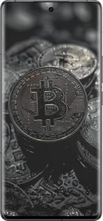 Силиконовый чехол Black Bitcoin для Vivo IQOO 12 PRO - 6090u-3420 изображение 