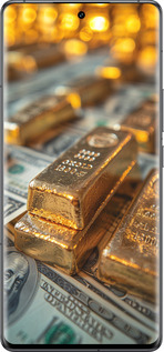 Силиконовый чехол Слитки и доллары для Vivo IQOO 12 PRO - 6105u-3420 изображение 