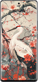 Силиконовый чехол Аист в цвету сакуры для Vivo IQOO 12 PRO - 6109u-3420 изображение 