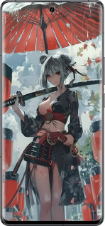 Силиконовый чехол Гейша-воин для Vivo IQOO 12 PRO - 6124u-3420 изображение 