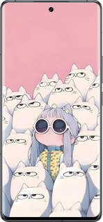 Силиконовый чехол Малышка с котами для Vivo IQOO 12 PRO - 6295u-3420 изображение 