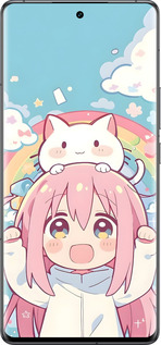 Силиконовый чехол Девочка аниме радуга для Vivo IQOO 12 PRO - 6304u-3420 изображение 