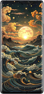 Силиконовый чехол Арт волны для Vivo IQOO 12 PRO - 6332u-3420 изображение 