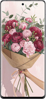 Силиконовый чехол Пионы 1 для Vivo IQOO 12 PRO - 6705u-3420 изображение 