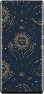 Силиконовый чехол Celestial Harmony: Sun & Moon Gold Mystic Pattern для Vivo IQOO 12 PRO - 6778u-3420 изображение 