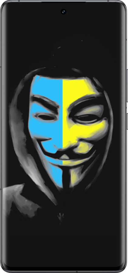 Силиконовый чехол Украинский анонимус для Vivo IQOO 12 PRO - 1062u-3420 изображение 