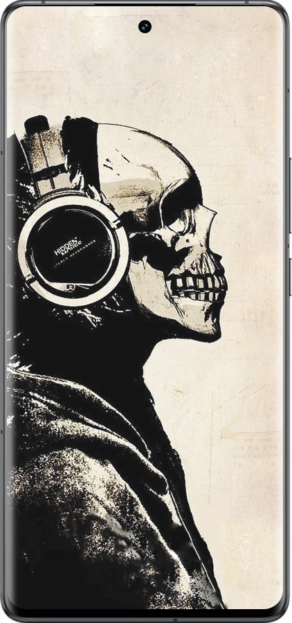 Силиконовый чехол Скелет-меломан v2 для Vivo IQOO 12 PRO - 1200u-3420 изображение 