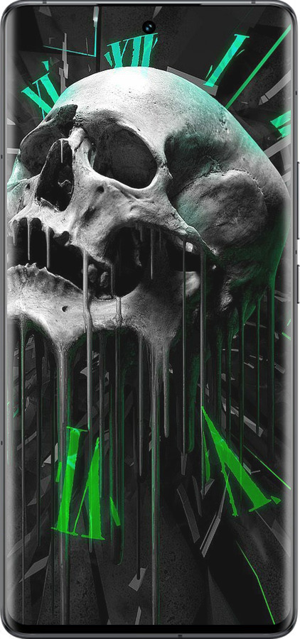 Силиконовый чехол Череп-часы для Vivo IQOO 12 PRO - 4100u-3420 изображение 