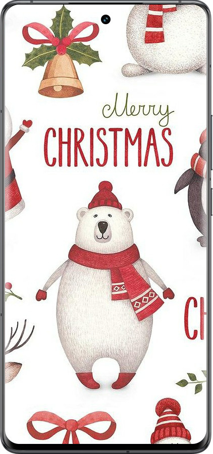 Силіконовий чехол Merry Christmas для Vivo IQOO 12 PRO - 4106u-3420 изображение 