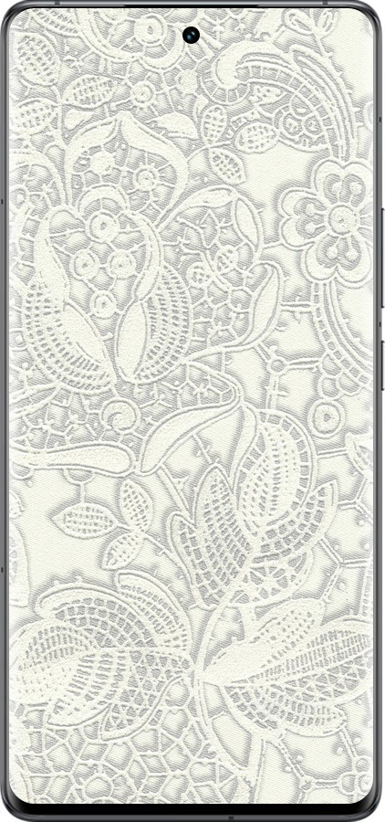 Силіконовий чехол Біле мереживо для Vivo IQOO 12 PRO - 4383u-3420 изображение 