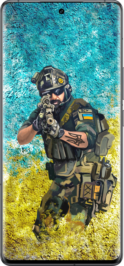 Силиконовый чехол Воин ЗСУ для Vivo IQOO 12 PRO - 5311u-3420 изображение 