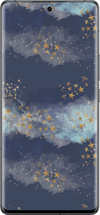 Силиконовый чехол Ночь золотые звезды для Vivo IQOO 12 PRO - 5421u-3420 изображение 