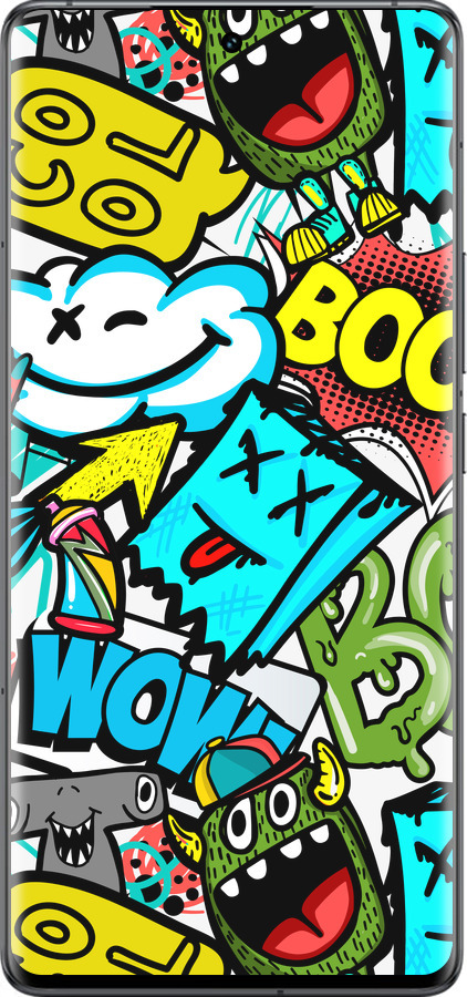 Силиконовый чехол Стикеры v4 для Vivo IQOO 12 PRO - 5508u-3420 изображение 