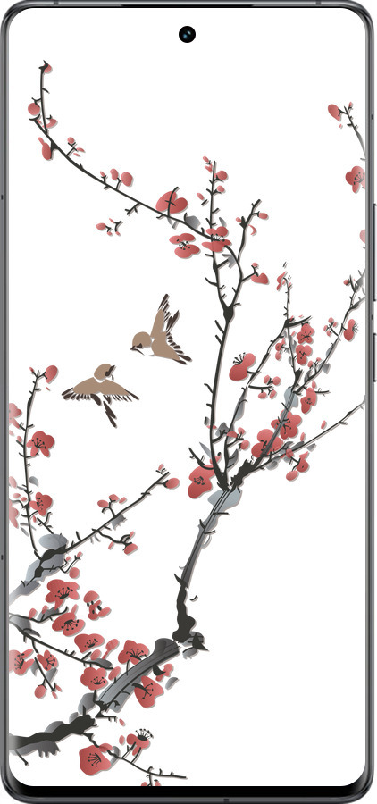 Силиконовый чехол Сакура v2 для Vivo IQOO 12 PRO - 5538u-3420 изображение 