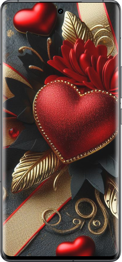 Силиконовый чехол Сердечки v2 для Vivo IQOO 12 PRO - 5832u-3420 изображение 