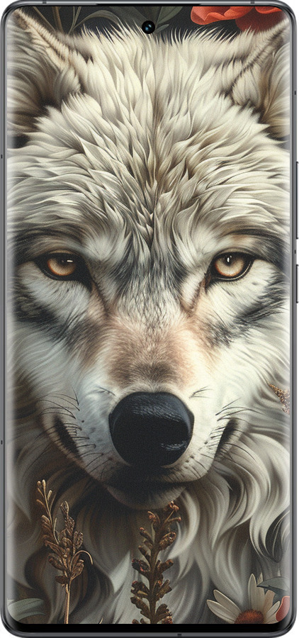 Силиконовый чехол Волчий взгляд для Vivo IQOO 12 PRO - 6066u-3420 изображение 