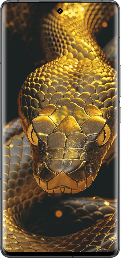 Силиконовый чехол Golden snake для Vivo IQOO 12 PRO - 6072u-3420 изображение 